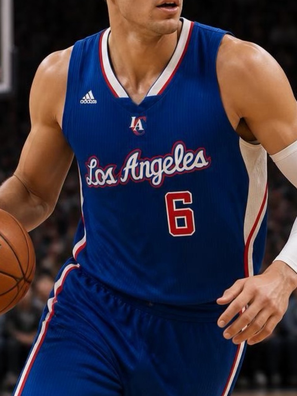 Deandre Jordan Los Angeles Clippers NBA Adidas Jersey Sz L blue Swingman